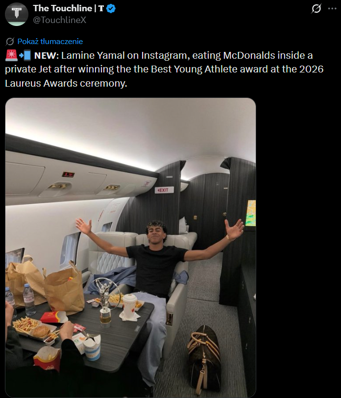 Tak Lamine Yamal WRACAŁ do Hiszpanii po gali Laureus Awards xD